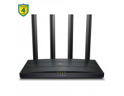 TP-LINK  Archer AX12  AX1500 Wi-Fi 6 Wireless Gigabit Router, 1201Mbps at 5Ghz + 300Mbps at 2.4Ghz, 802.11ax/ac/a/b/g/n, 1 Gigabit WAN+3 Gigabit LAN, Beamforming, OFDMA, MU-MIMO, 4 fixed antennas, Mesh Support